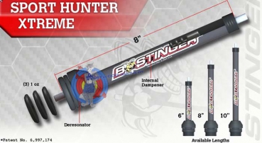Preview: Stabilisator SPORT HUNTER XTREME 10" von B-STINGER - schwarz