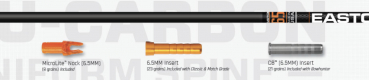 Carbonschaft MATCH GRADE 6.5 mm von EASTON - 12-Pack