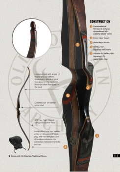 Preview: One-Piece Recurvebogen MCKINLEY von OLD MOUNTAIN ARCHERY