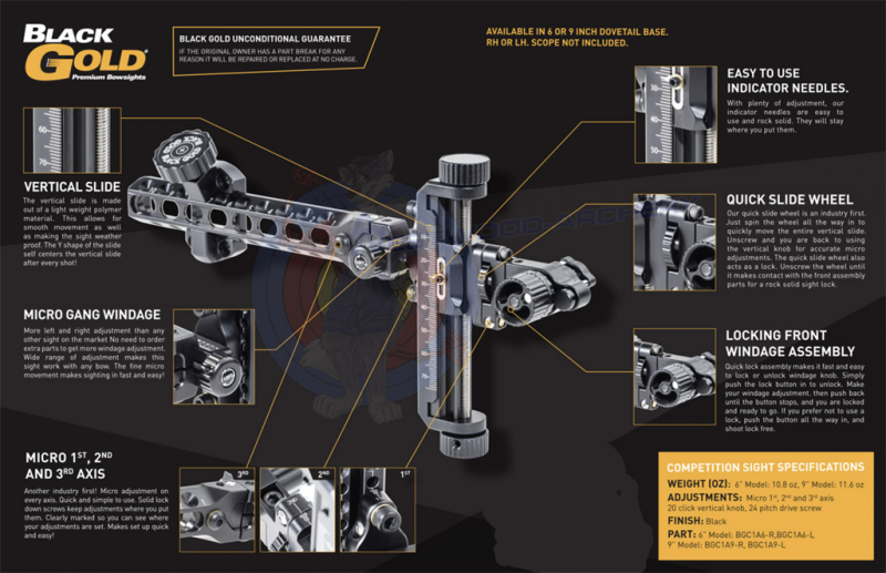COMPETITION SIGHT 2A 4 Zoll von BLACK GOLD