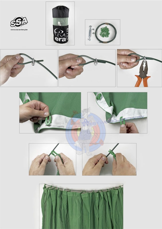 Pfeilfangnetz GRÜN  von ERA - 2,4 m hoch