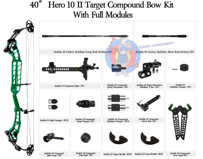 TARGET-SET Compoundbogen HERO 10 II von SANLIDA - Medium Cam