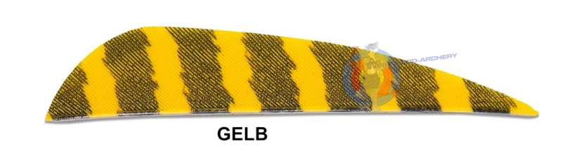 Naturfeder 5 Zoll ROUND BARRED von SKYLON - 24 Stk.