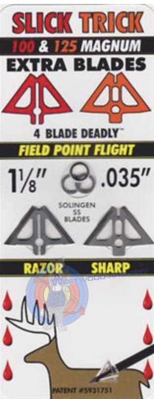 XTRA BLADES für Jagdspitze MAGNUM von SLICK TRICK